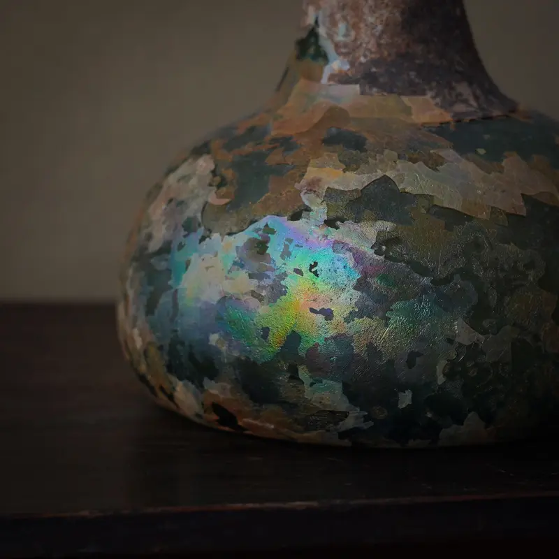 17-18世紀 銀化したオニオンボトル オランダ発掘 / Onion Bottle / the...