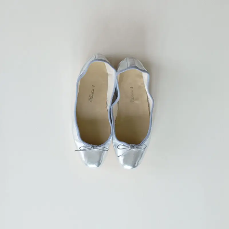 Porselli ポルセリ バレエシューズ シルバー ハンドメイド 国内正規品