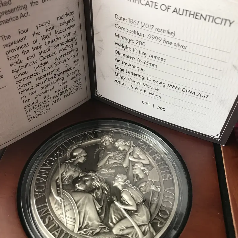 アンティーク版 カナダのウナとライオン 10オンス シルバーメダル 銀