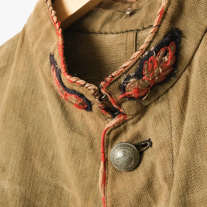 1900s France Antique Fireman Jacket Beige | U...