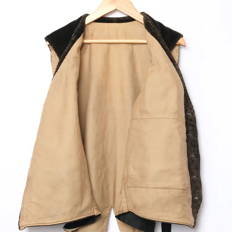 30-40s France Vintage Corduroy Hunting Vest | U...