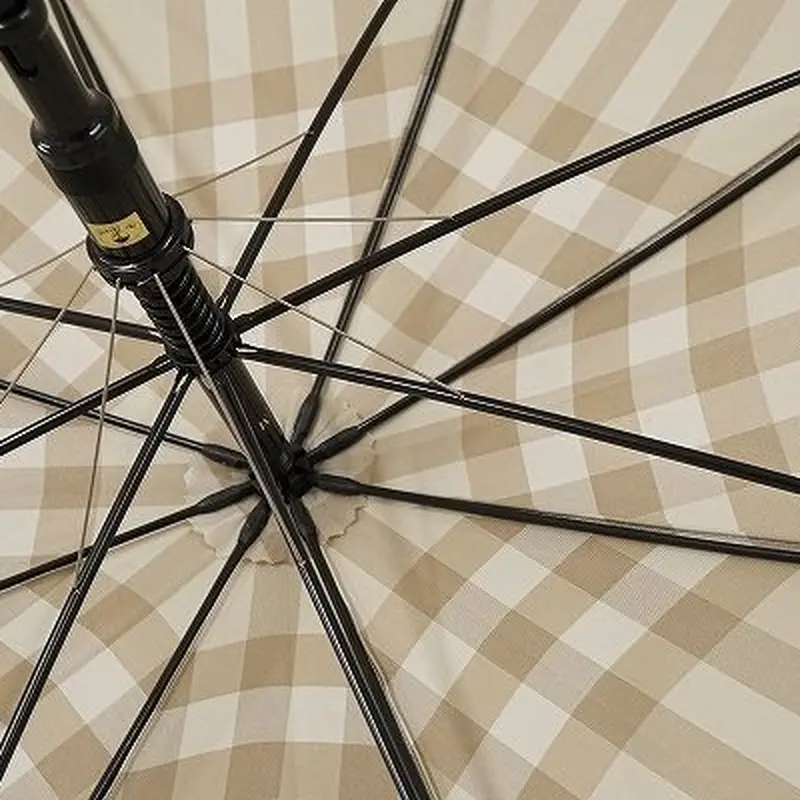 S0830 BURBERRY バーバリー 高級傘 USED超美品 サンドベージュチェック