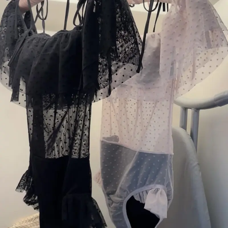 Ballerina tulle dot swimwear(black/pink) | Trea...