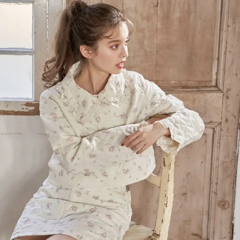 Flower garden” quilting set up (pink/off white...