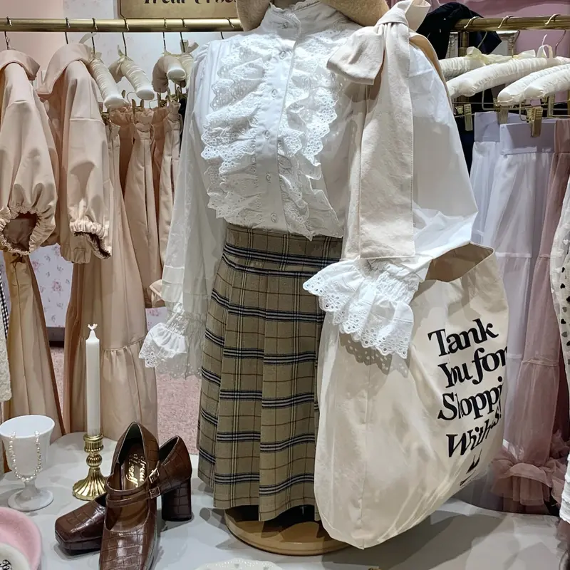 ribbon lingerie tote bag(pink) | Treat ürself