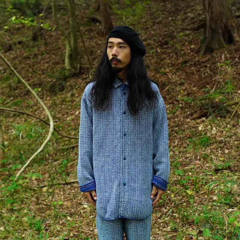 PORTER CLASSIC, KOGIN SHIRT JACKET (WHITE CUSTO...