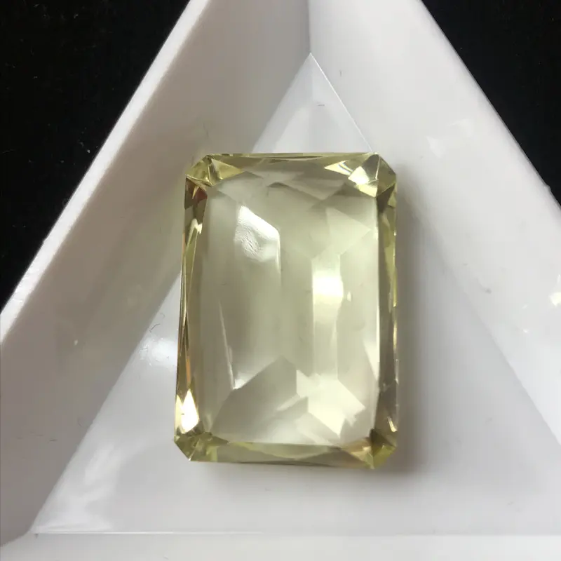 レモンクォーツ エメラルドカット ルース 53.25ct モース硬度7 | Vin's