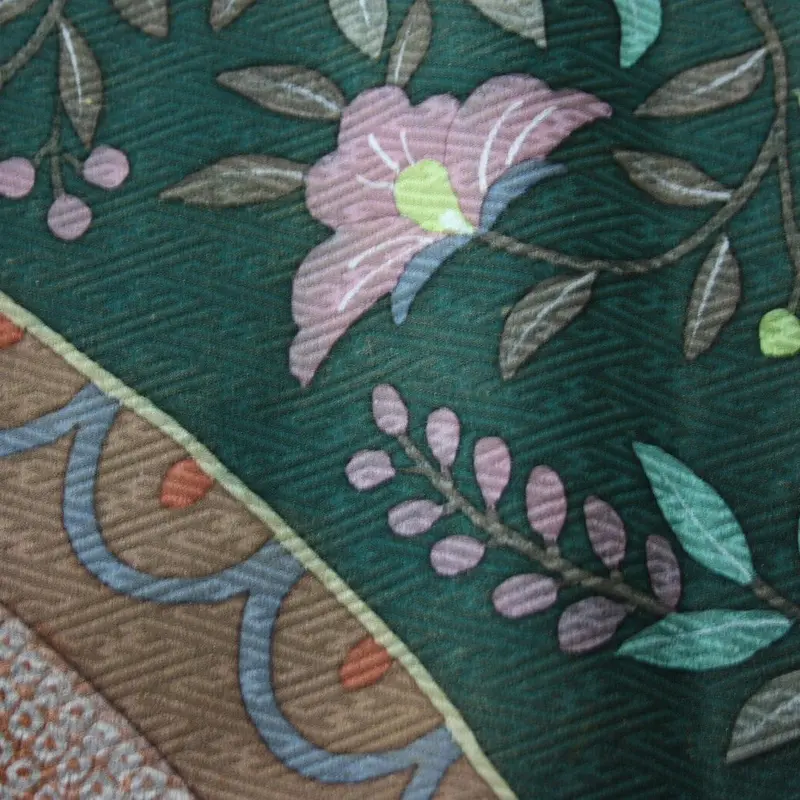 A2272】 訪問者 花と絞り しつけ糸有り | 和ノ藤リユース