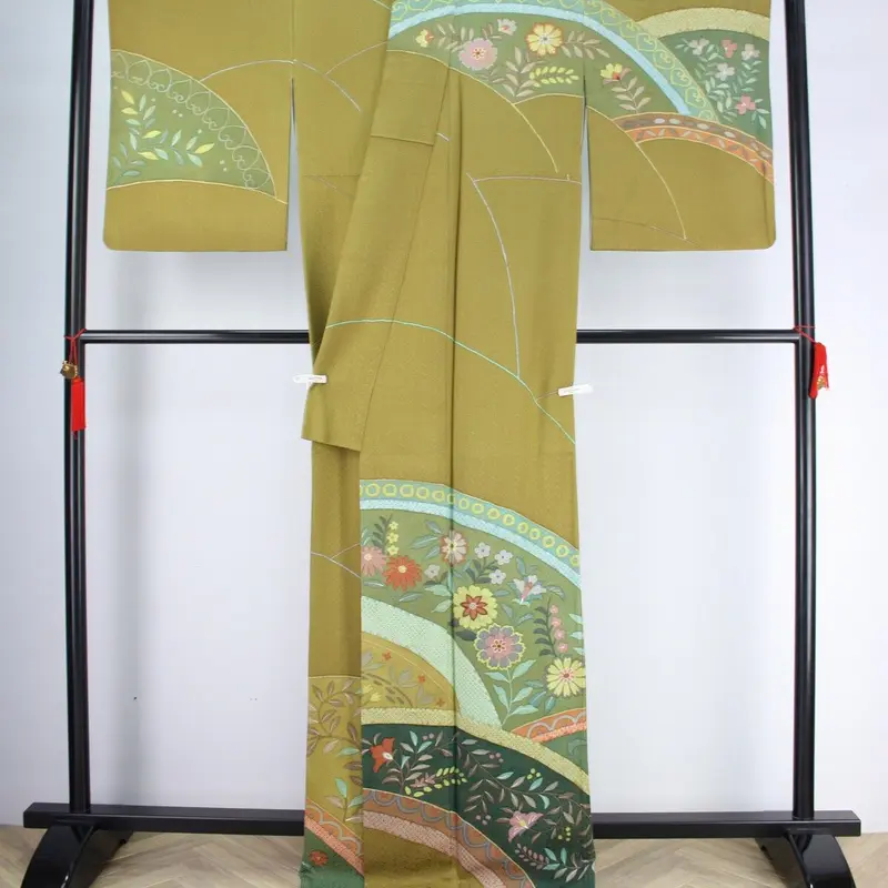 A2272】 訪問者 花と絞り しつけ糸有り | 和ノ藤リユース