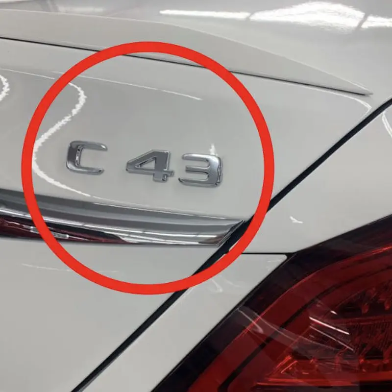 メルセデスベンツAMG C43 W205 W206マットブラックエンブレム