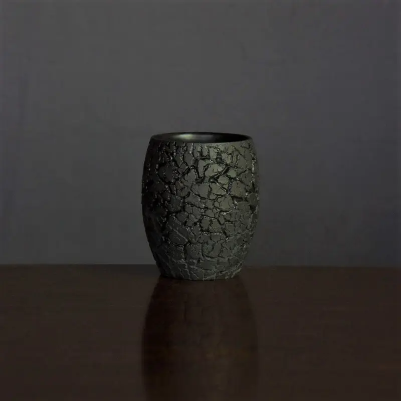 作家もの 西田ゆか プレート 円形プレート 銀彩