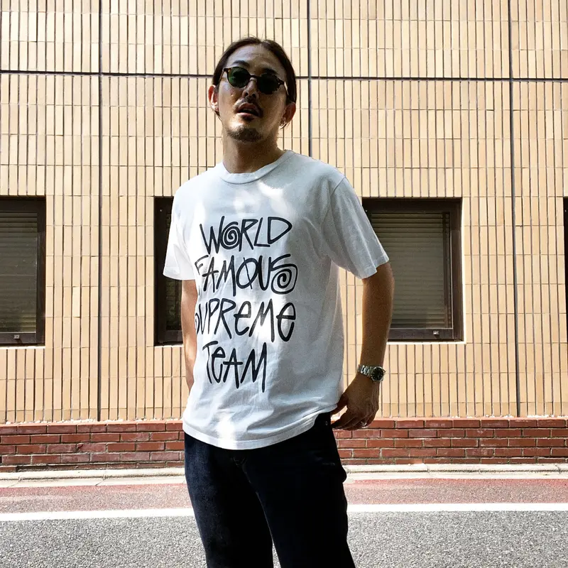 WORLD FAMOUS Tee by stussy x supreme | instantb...