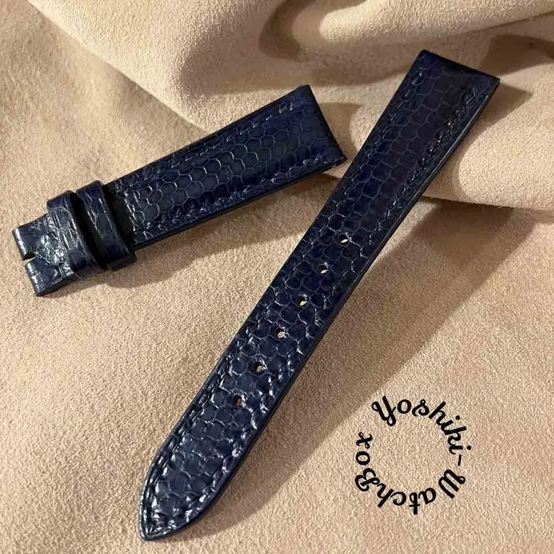 sna-07 シースネイク（ウミヘビ） 腕時計ベルト ネイビー (ラグ幅19mm