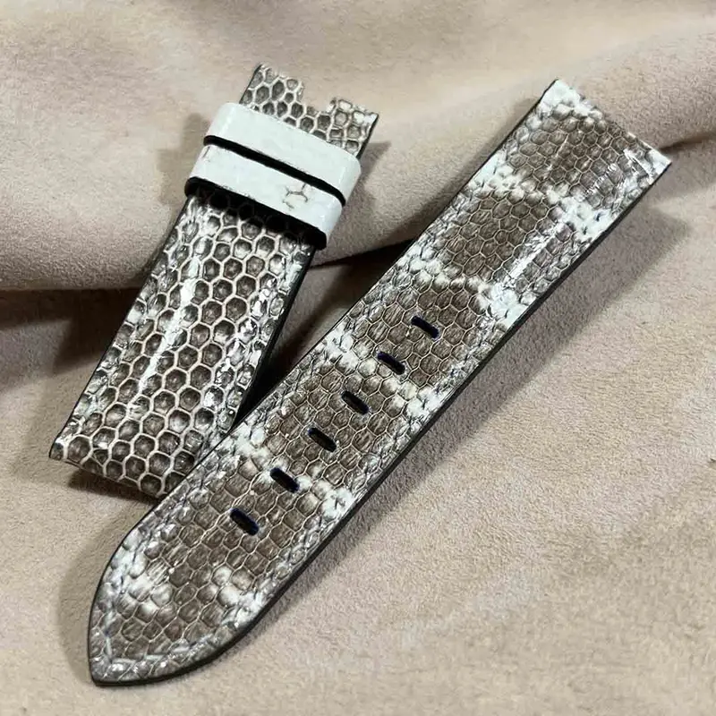 sna-57 シースネイク（ウミヘビ）腕時計ベルト ホワイト (ラグ幅24mm