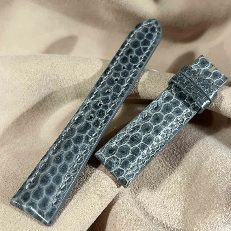 sna-74 シースネイク(ウミヘビ)腕時計ベルト グレー (ラグ幅20 mm