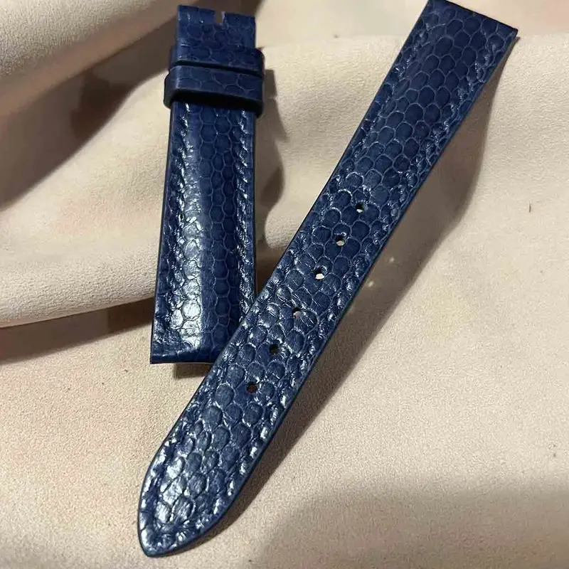 sna-43 シースネイク（ウミヘビ） 腕時計ベルト ネイビー (ラグ幅19mm