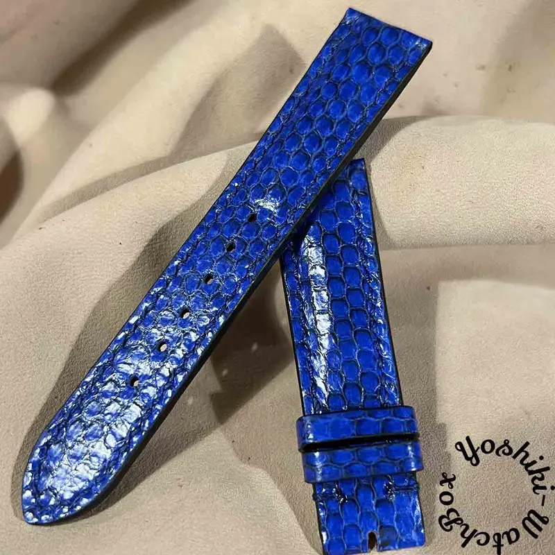 sna-70 シースネイク（ウミヘビ）腕時計ベルト ブルー (ラグ幅20mm