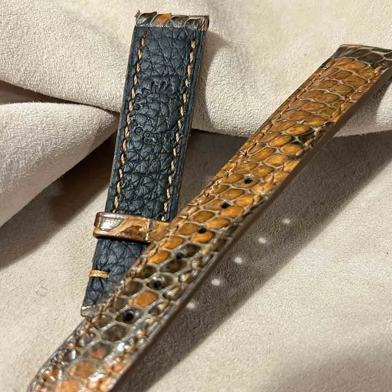 pyt-169 パイソン レザー 腕時計ベルト ブラウン (ラグ幅18mm