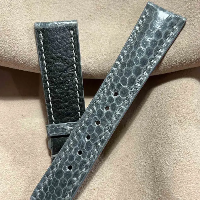 帯電防止処理加工 sna-64 シースネイク ウミヘビ 腕時計ベルト グレー