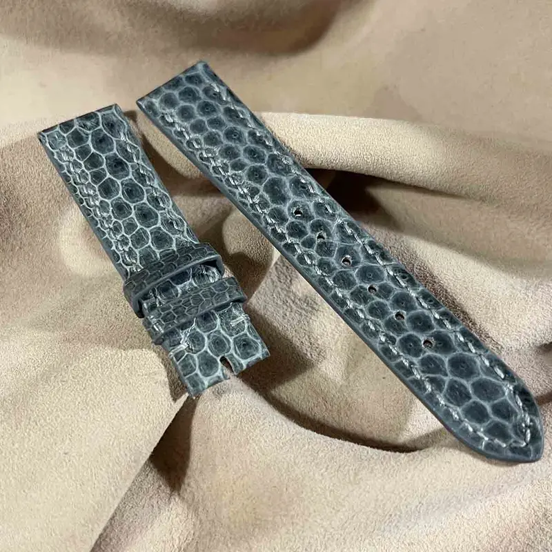 sna-74 シースネイク(ウミヘビ)腕時計ベルト グレー (ラグ幅20 mm