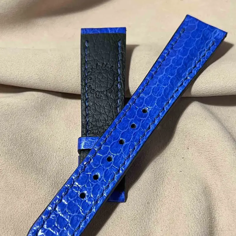sna-47 シースネイク（ウミヘビ） 腕時計ベルト ブルー (ラグ幅19mm