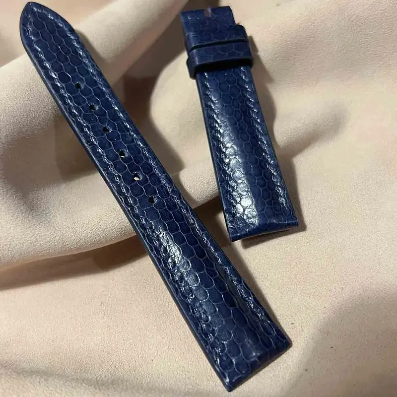 sna-43 シースネイク（ウミヘビ） 腕時計ベルト ネイビー (ラグ幅19mm