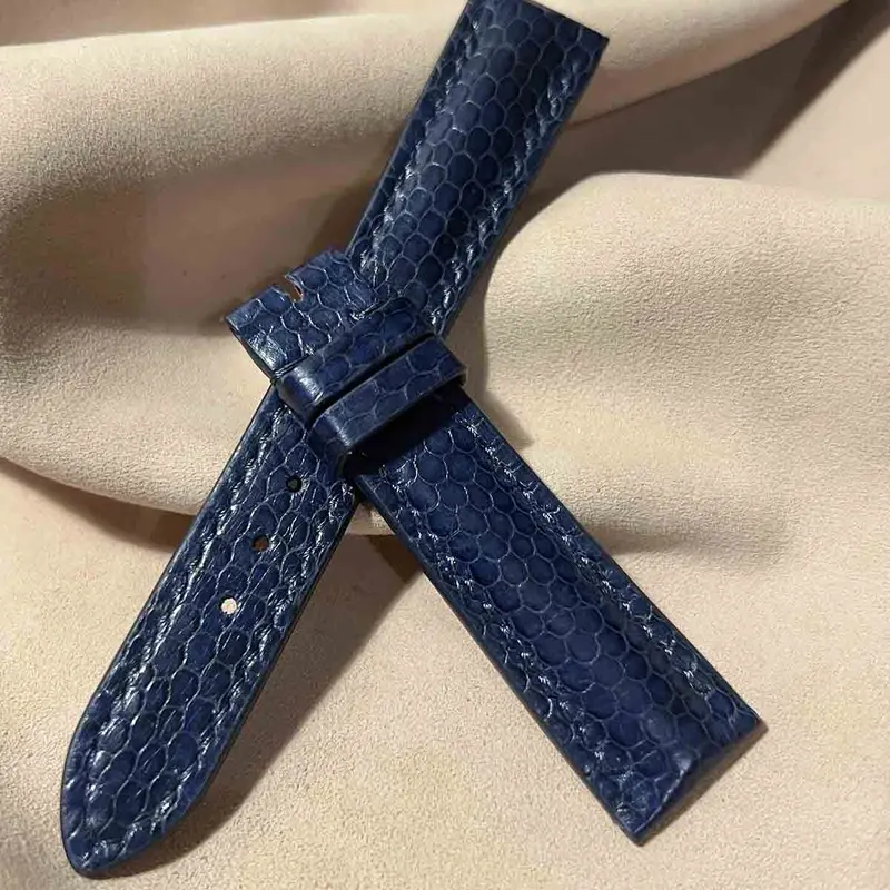 sna-43 シースネイク（ウミヘビ） 腕時計ベルト ネイビー (ラグ幅19mm
