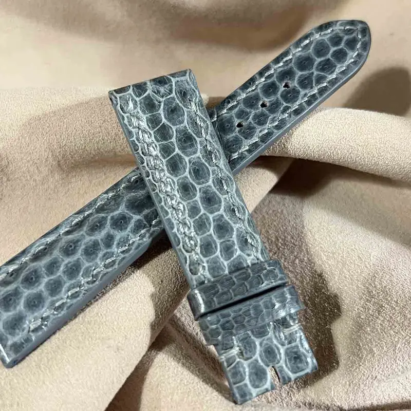 sna-74 シースネイク(ウミヘビ)腕時計ベルト グレー (ラグ幅20 mm