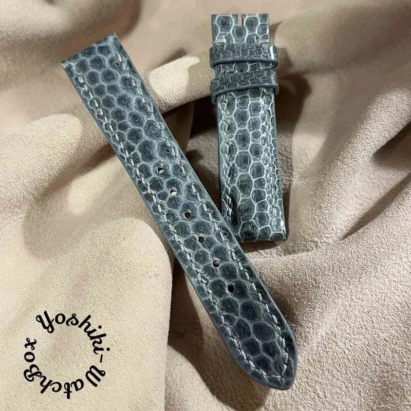 sna-74 シースネイク(ウミヘビ)腕時計ベルト グレー (ラグ幅20 mm