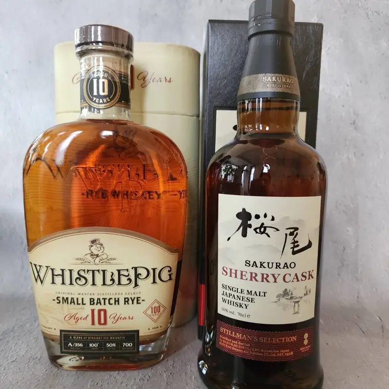 ホイッスルピッグ １０年・シングルモルト 桜尾シェリーカスク ２本