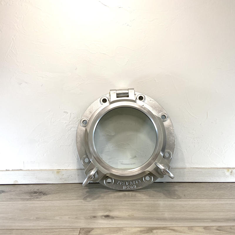 アルミ製 丸窓 船舶用インテリア 舷窓 ガラス窓 直径39cm