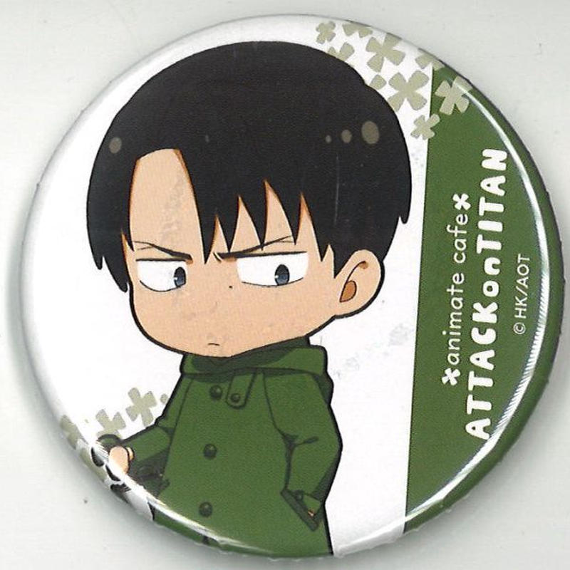 進撃の巨人 アニメイトカフェ リヴァイ 缶バッジ セット！