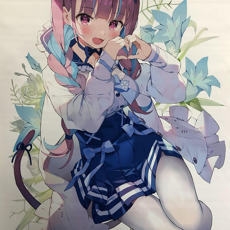 湊あくあ C96 B2タペストリー がおう/まかろん大帝 まかろん大帝 (がおう) 湊あくあ 等身大タペストリー