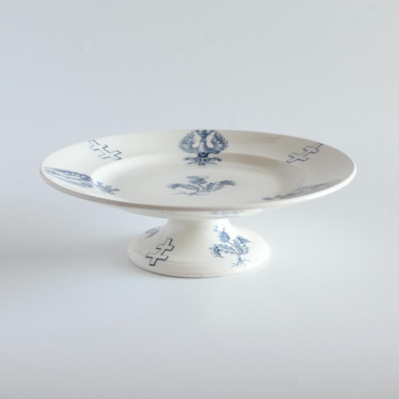 Luneville リュネヴィル ロレーヌ十字 アザミ 王冠鷲 珍しい深皿 E Luneville リュネヴィル ロレーヌ十字 アザミ スープ皿（中央