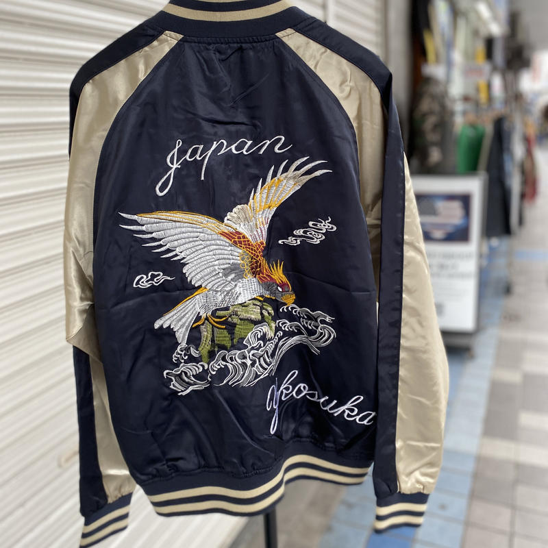 のオススメ】 アビリティーバーン スカジャン 鷹 富士山刺繍 バスケ