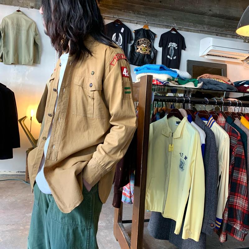 BSA ビンテージ 40s ボーイスカウトシャツ 14 1/2 チェンジボタン