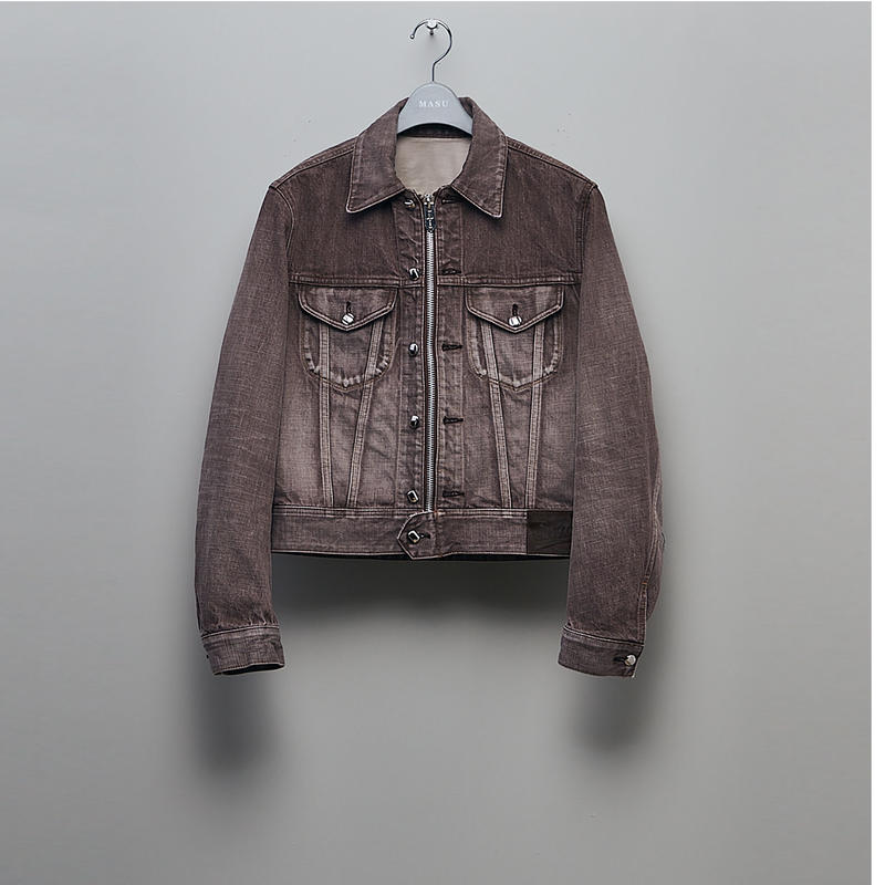 MASU DENIM TRUCKER JACKET FADED BROWN-