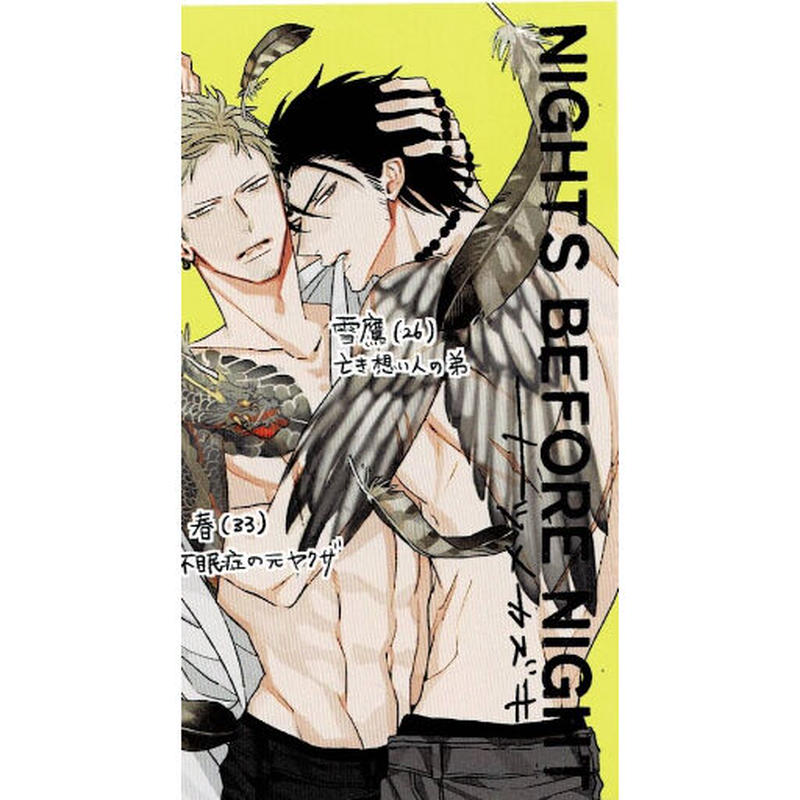 NIGHTS BEFORE NIGHT ナツメカズキ 額入り 複製原画 新しい