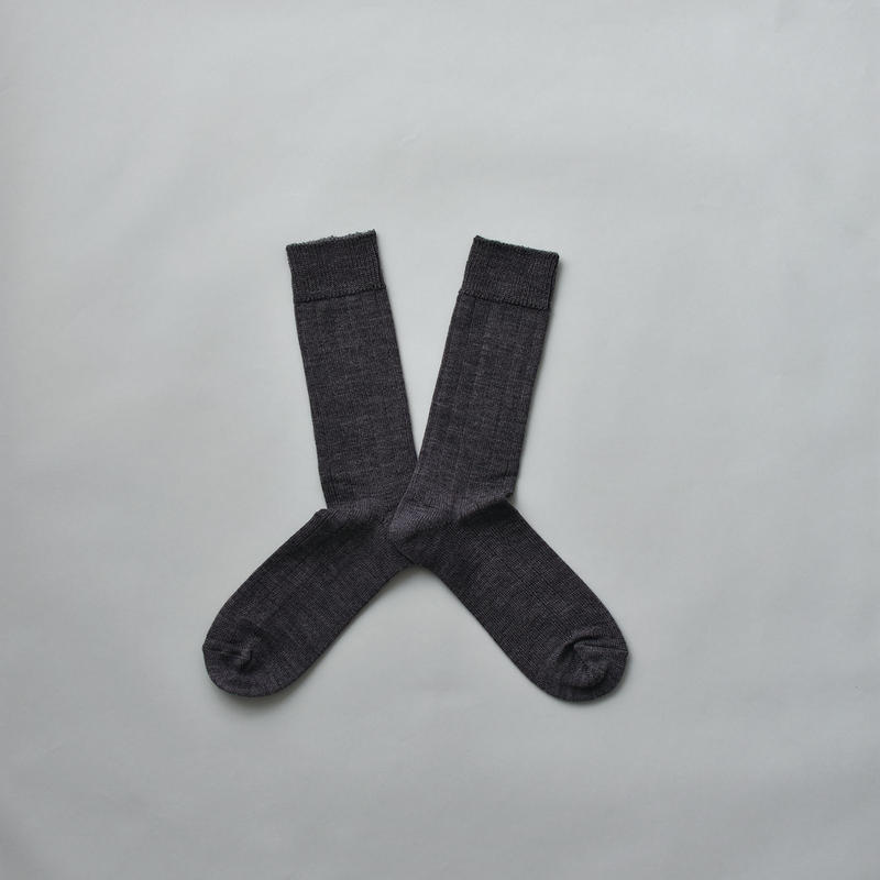 K I M U R A ` MERINO WOOL RIB SOCKS / 22-24cm