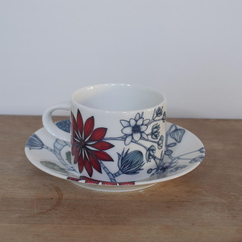 廃盤】ARABIA Runo/ ルノ サマーレイ ティーカップu0026ソーサー①