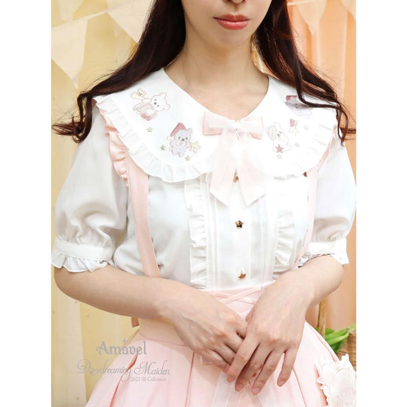 Fantasy Dreaming Bearスカート ブラウス リボンクリップ