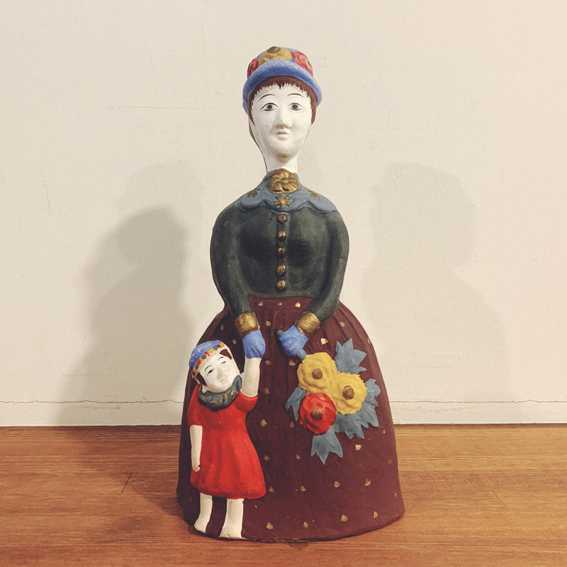 極上品【古賀人形 西洋婦人】高35.5cm 長崎 郷土玩具 民藝品 小川亨泥人形