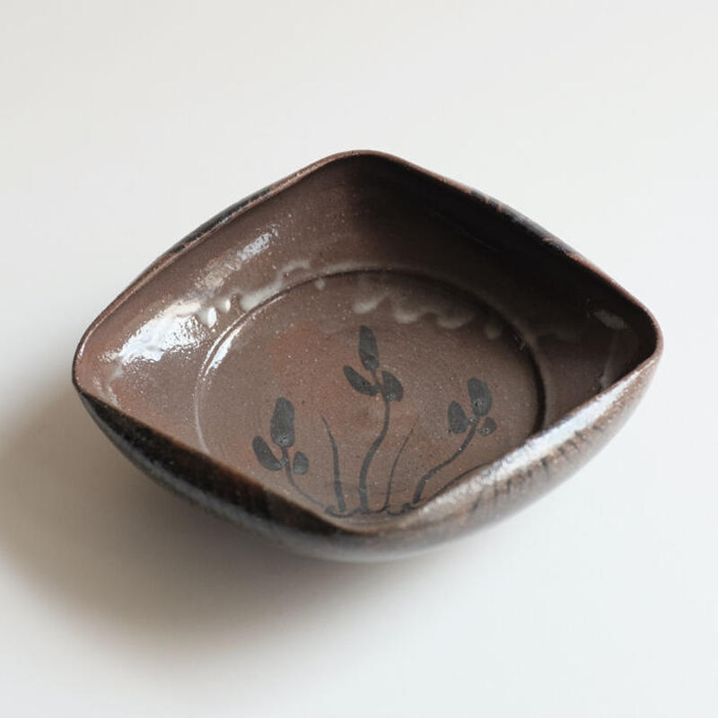 三玄窯/中里重利造/鉄絵絵唐津向付五客/24-1