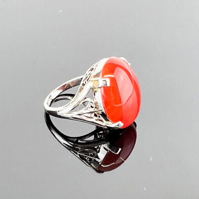 幻想的 珊瑚 サンゴ リング 指輪 Pt900 プラチナ | mcshoescolombia.com.co