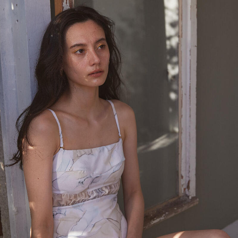 Lina la mer. /リナラメール】スイムウェア 水着 シアーワンピース