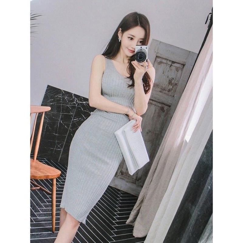 人気のファッショントレンド エレガント夏 ニット ワンピース