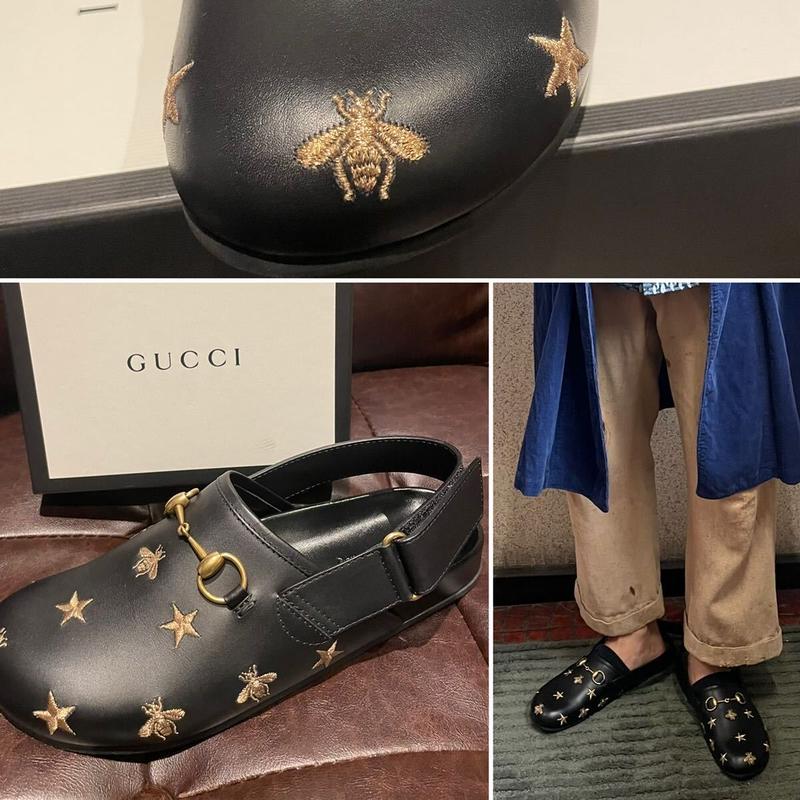 GUCCI ホース ビット ローファー ビー ハチ 蜂 レザー-