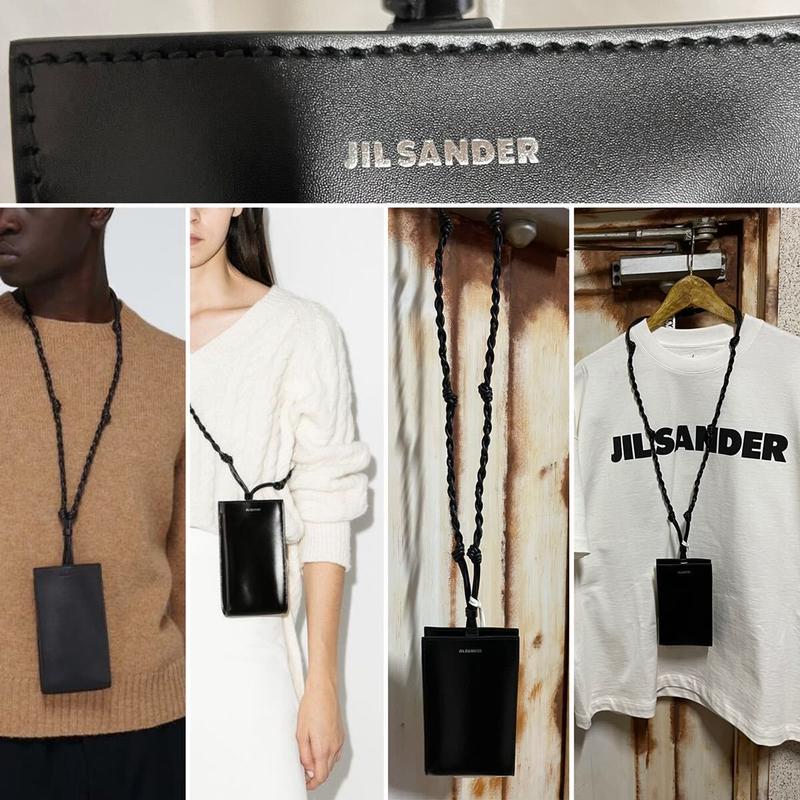 新品タグ付☆タグ付き☆JIL SANDER アイフォンケース ショルダーバッグ