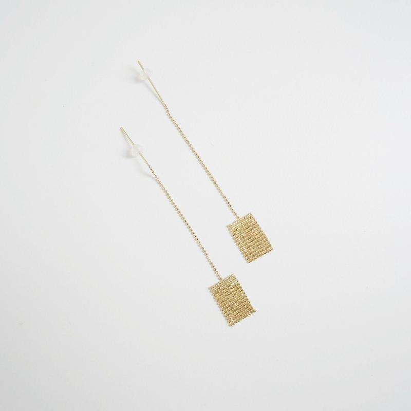 ENEY ピクセル K18YG チェーンピアス