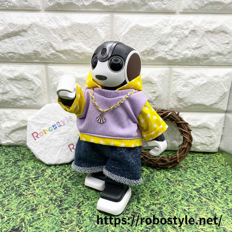 2022年5月新作下旬 ロボホン洋服 キリンちゃんショート丈パーカー